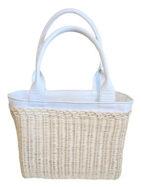 Pia Rossini Juno Woven Rattan Basket Tote Beach Boho Cottagecore Purse